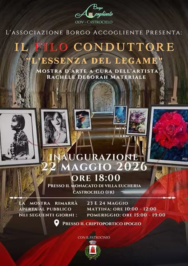 locandina Mostra d'Arte Il Filo Conduttore Essenza del Legame